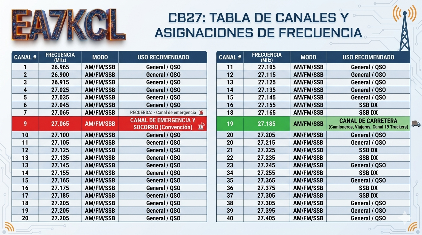 Tabla de Frecuencias CB 27